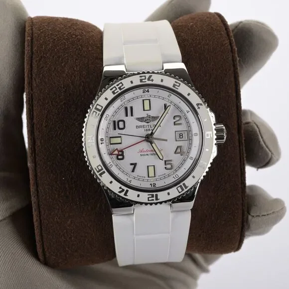 Breitling Superocean GMT A32380 White Automatic 41mm Men's Watch Full Set